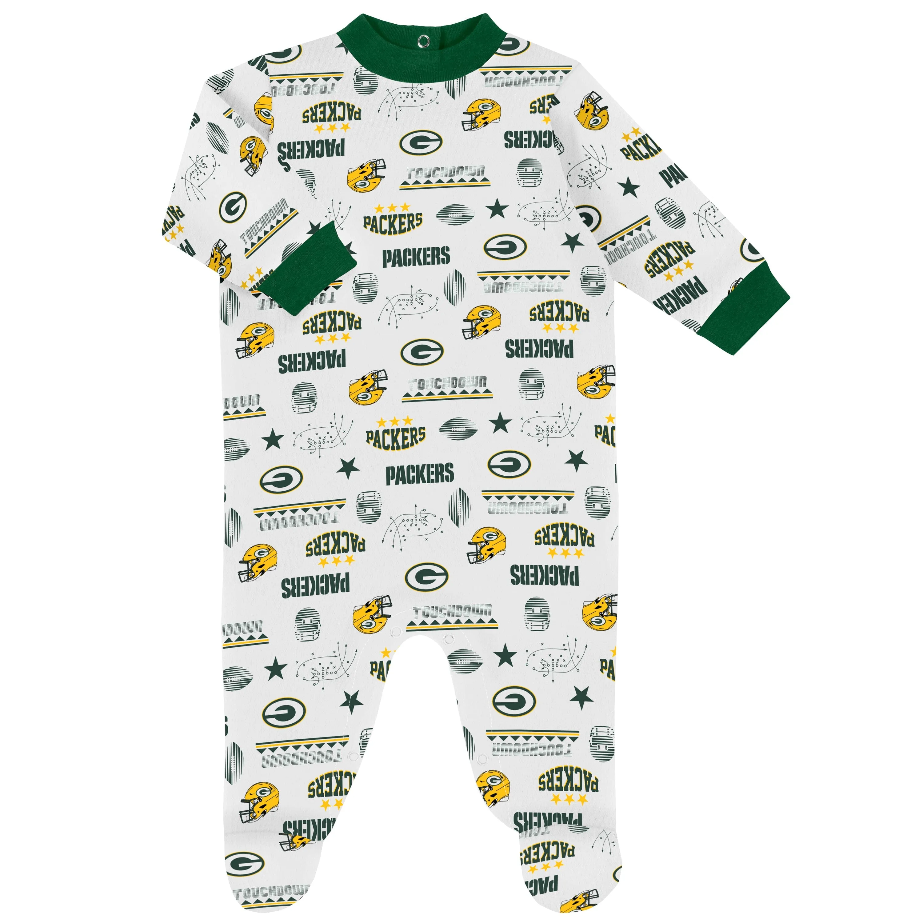 3-Piece Baby Boys Green Bay Packers Bodysuit, Sleep 'N Play, and Cap Set