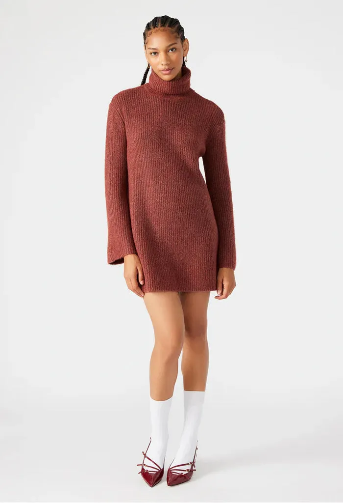 Abbie Sweater Dress-Baked Apple