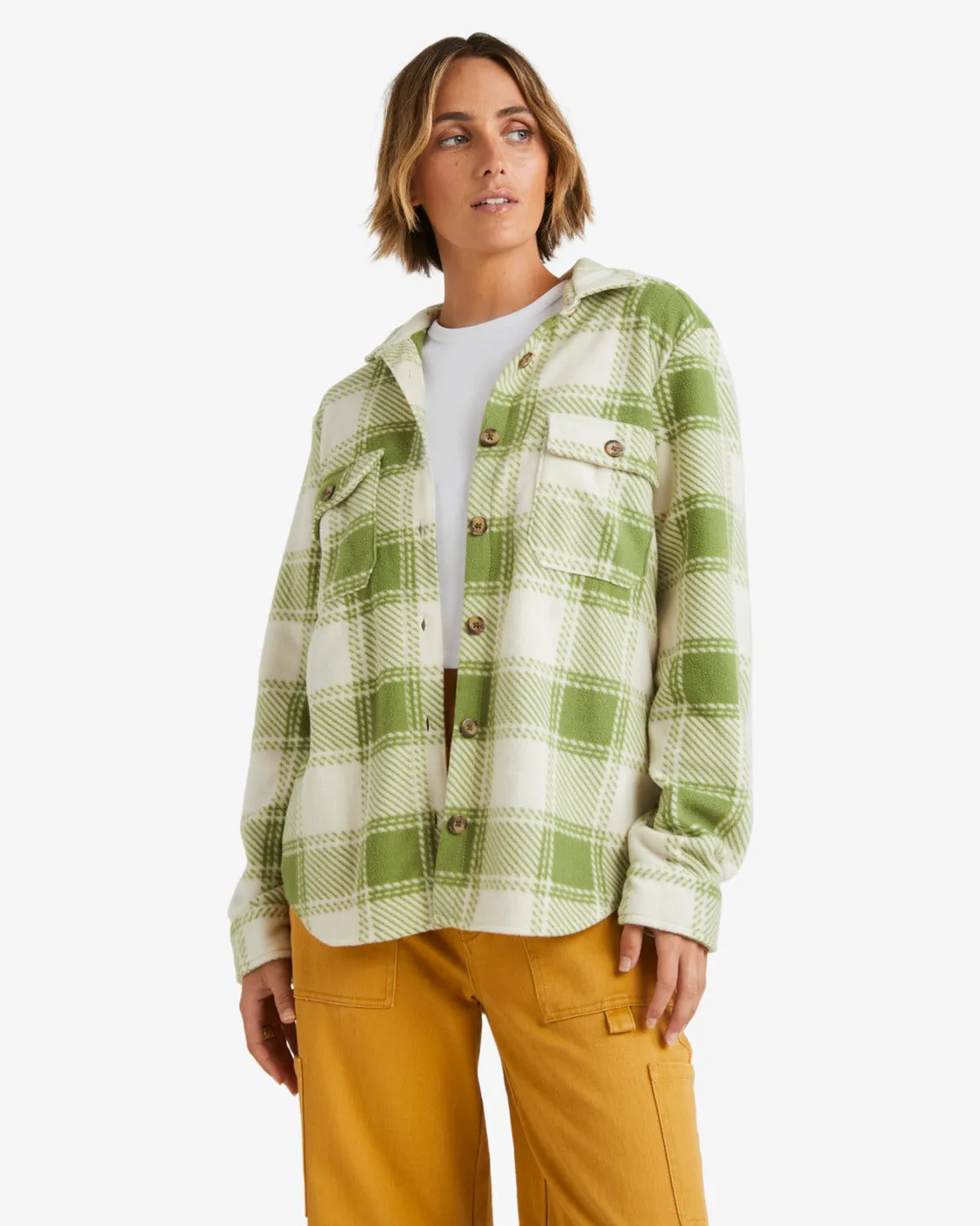 A/Div Forge Fleece Flannel Shacket - Green Eyes