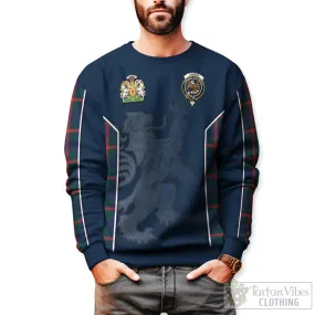 Agnew Tartan Sweater with Family Crest and Lion Rampant Vibes Sport Style