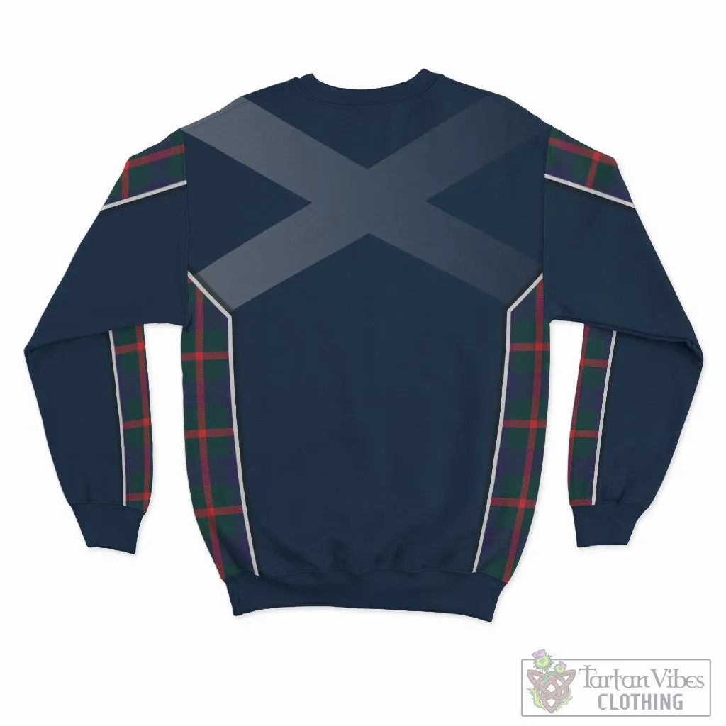 Agnew Tartan Sweater with Family Crest and Lion Rampant Vibes Sport Style