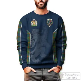 Aiton Tartan Sweater with Family Crest and Lion Rampant Vibes Sport Style