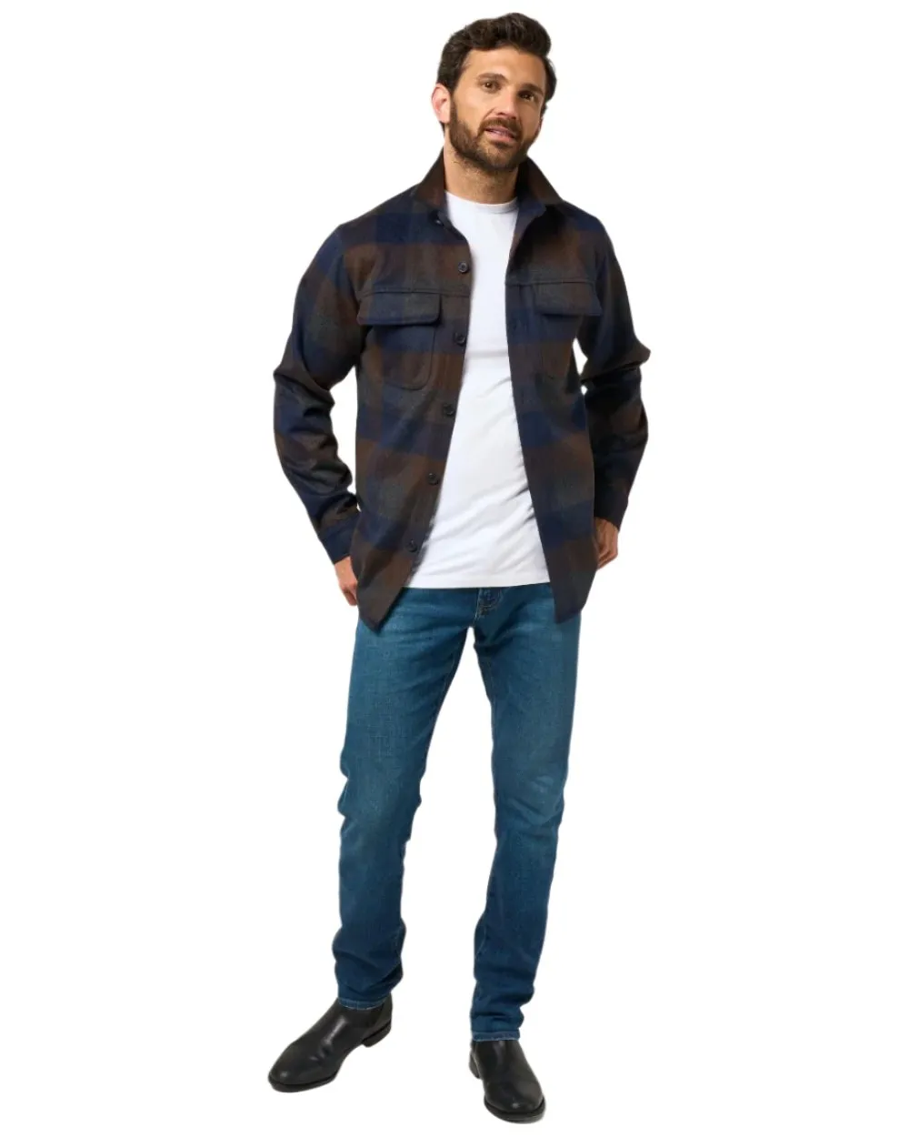 Alan Paine Mens Ripley Plaid Shacket