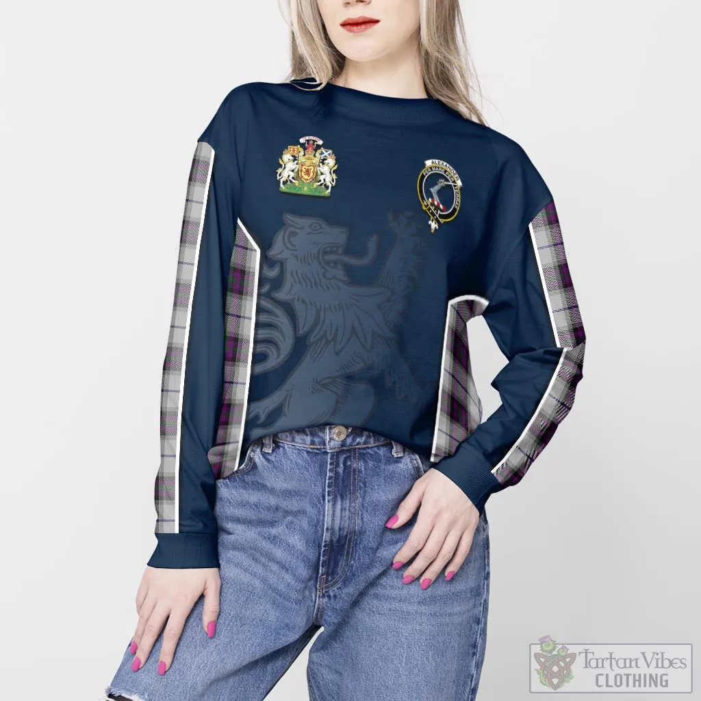 Alexander of Menstry Dress Tartan Sweater with Family Crest and Lion Rampant Vibes Sport Style