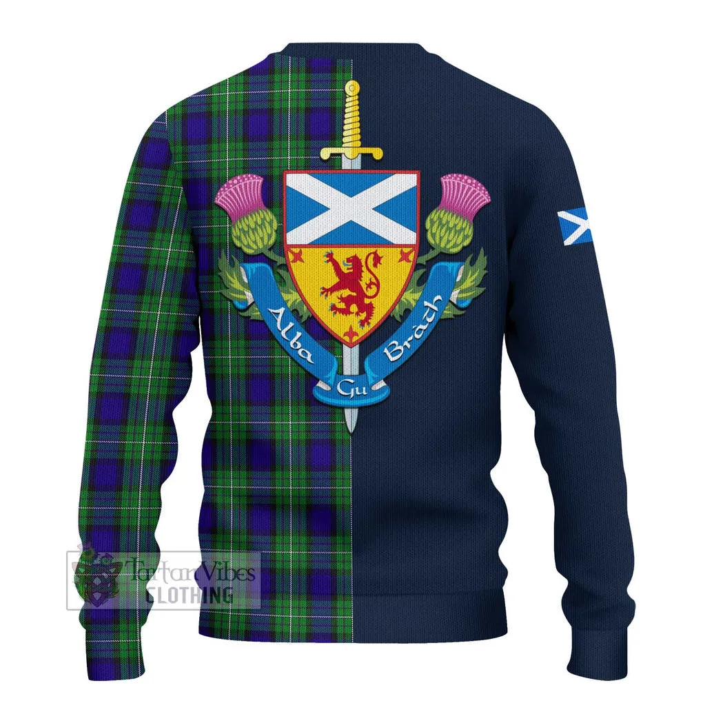 Alexander Tartan Ugly Sweater with Scottish Lion Royal Arm Half Style