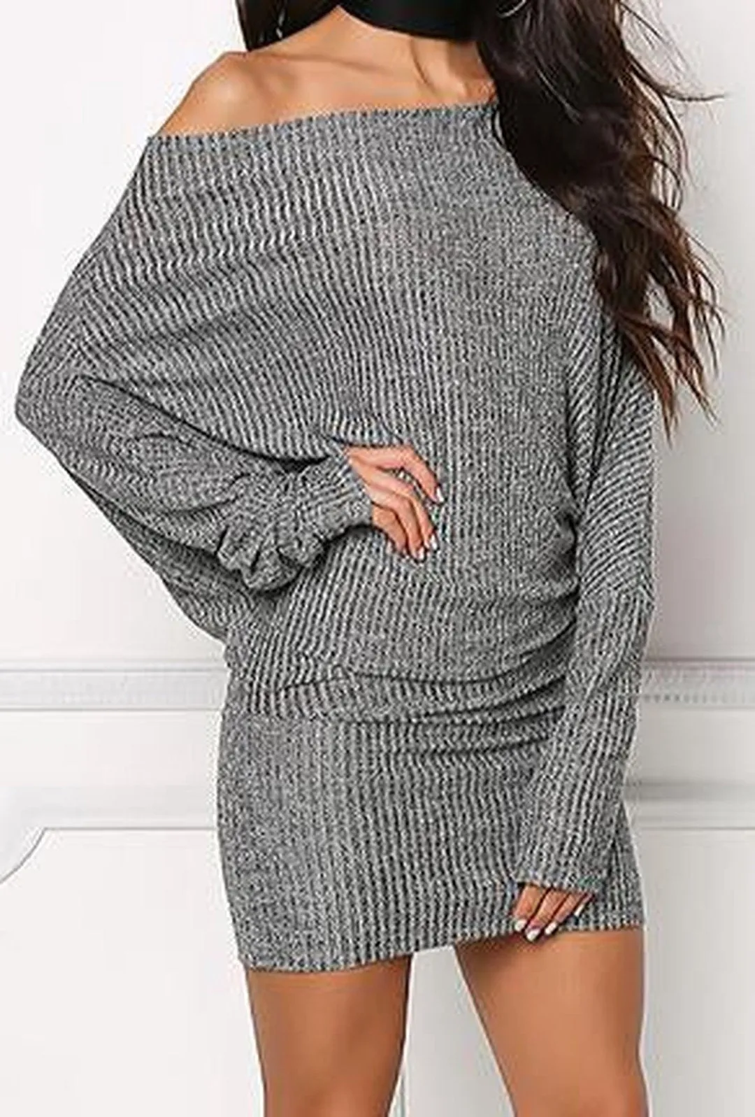 ALYSSA - RIB SWEATER DRESS