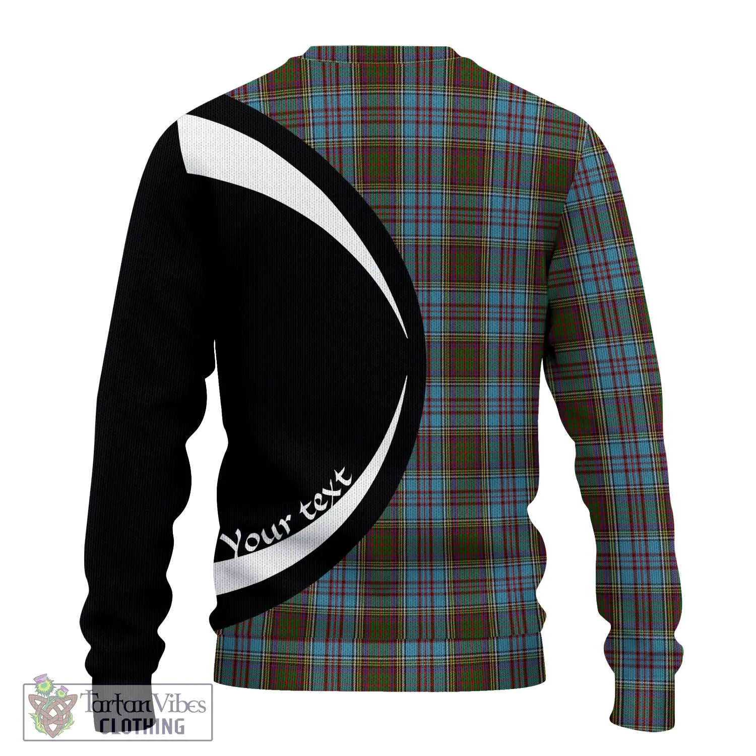 Anderson Tartan Ugly Sweater with Family Crest Circle Style