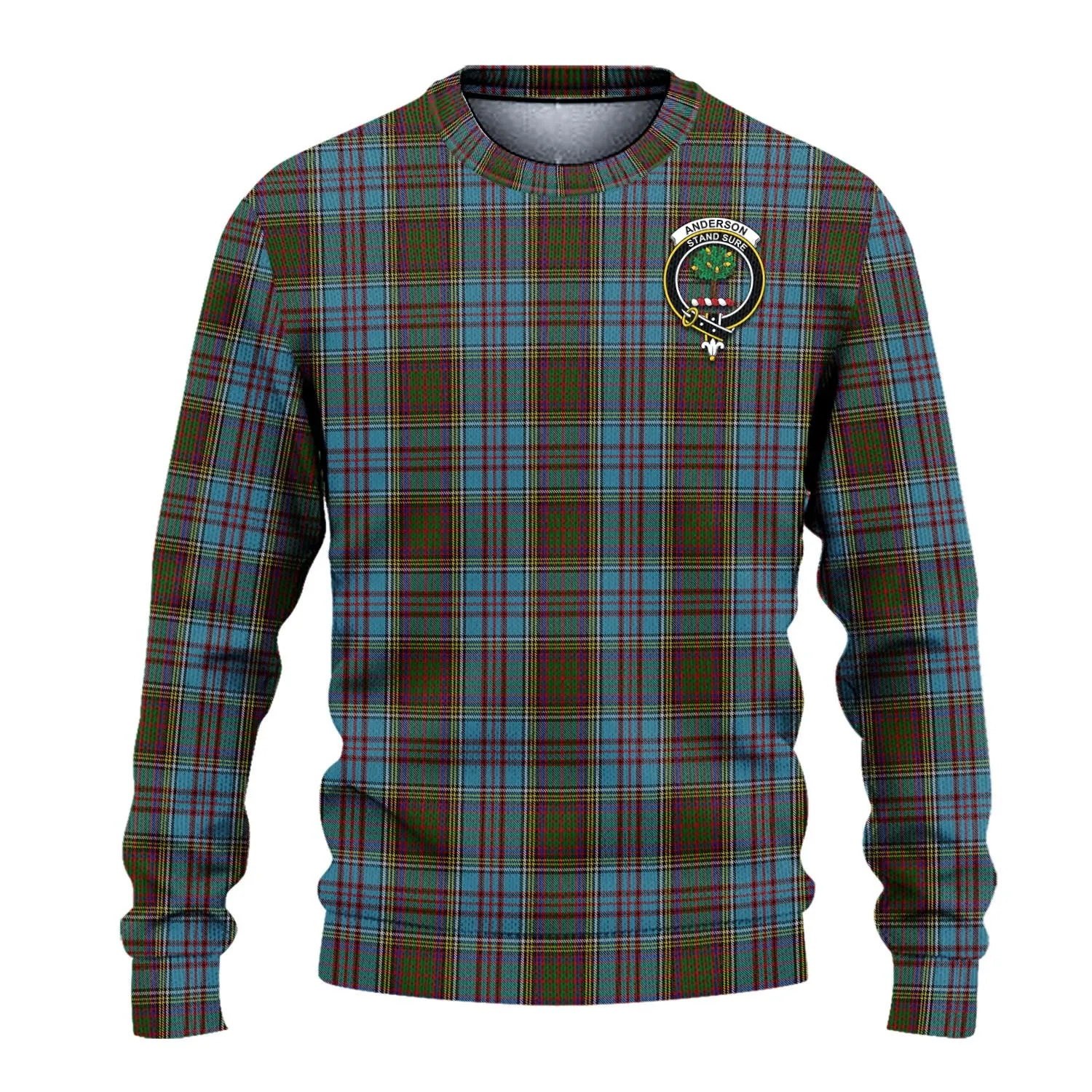 Anderson Tartan Ugly Sweater with Family Crest