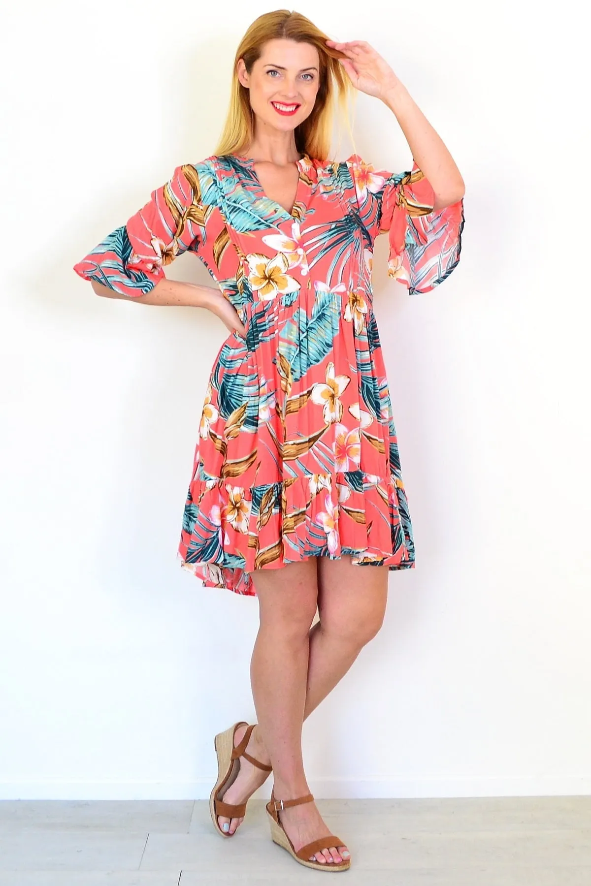 Apricot Sun Goddess Boho Dress