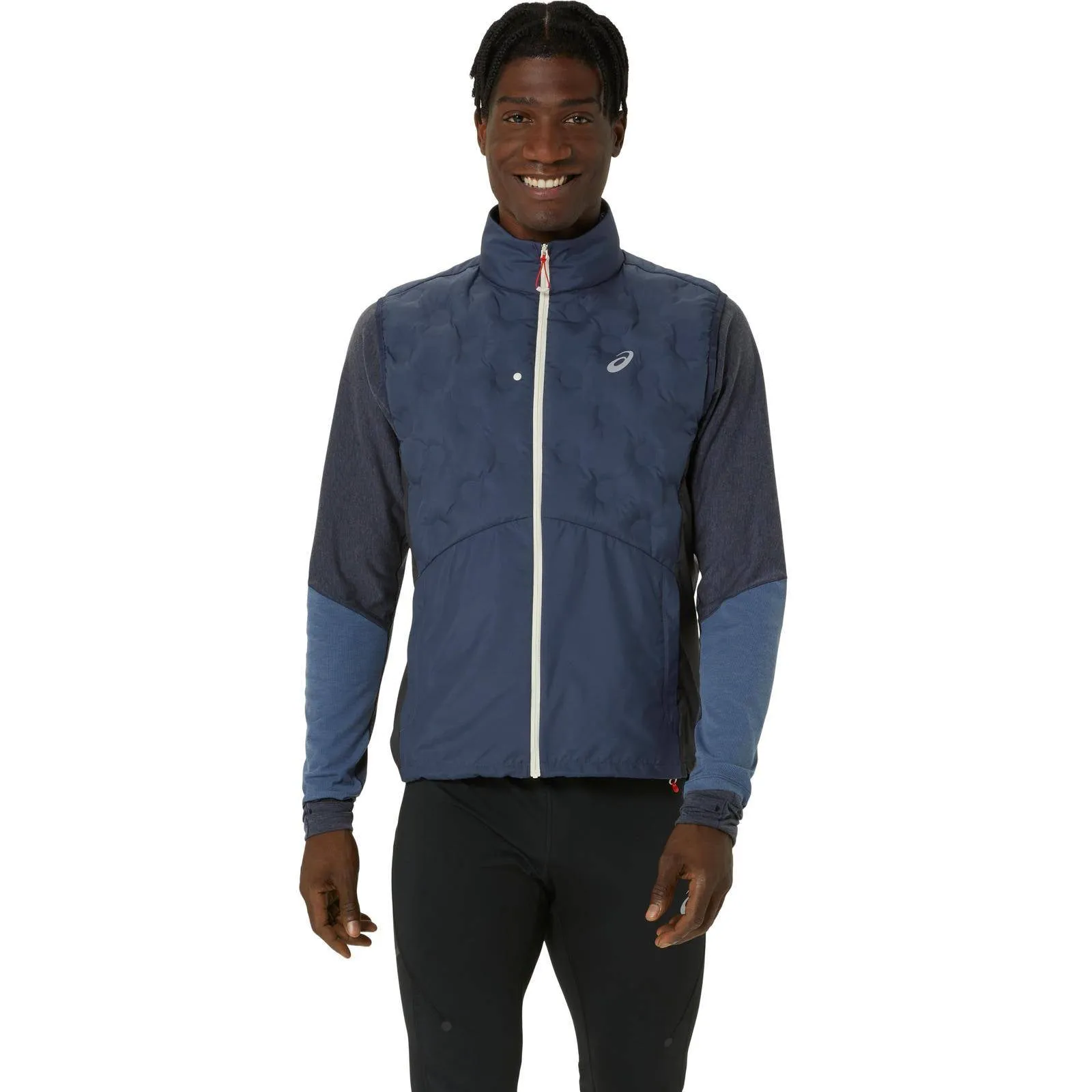 ASICS MENS ROAD WINTER VEST NAVY