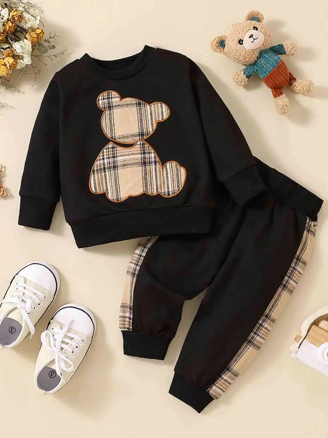 Baby Bear Graphic Sweater and Jogger Set