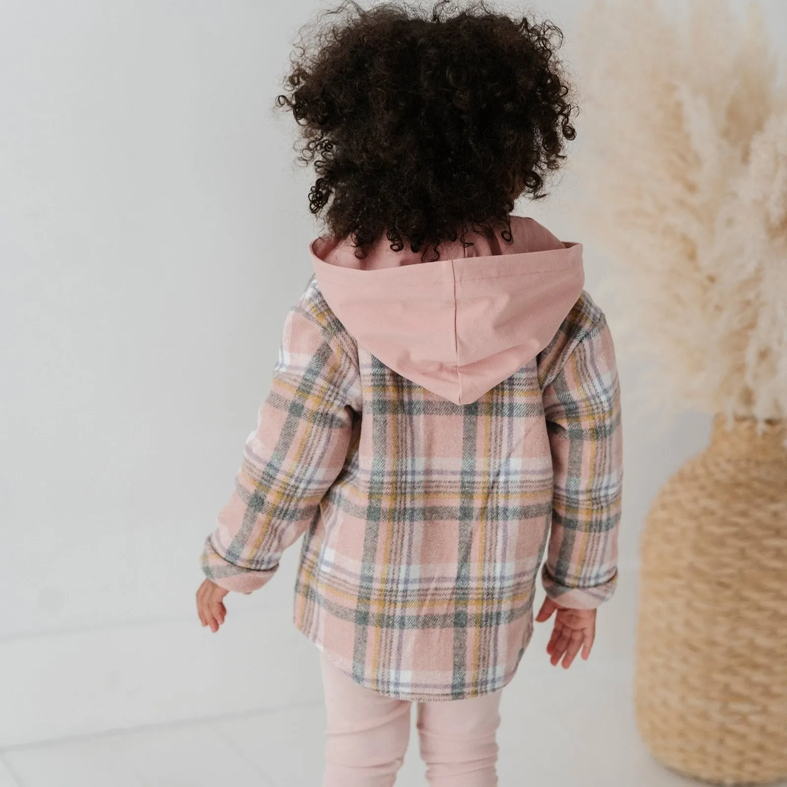 Babysprouts - Hooded Shacket - Pink Plaid