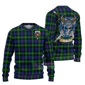 Baillie (Bailey) Tartan Ugly Sweater with Family Crest Celtic Skull Style