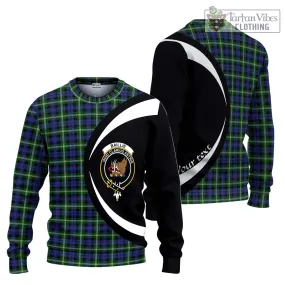 Baillie (Bailey) Tartan Ugly Sweater with Family Crest Circle Style