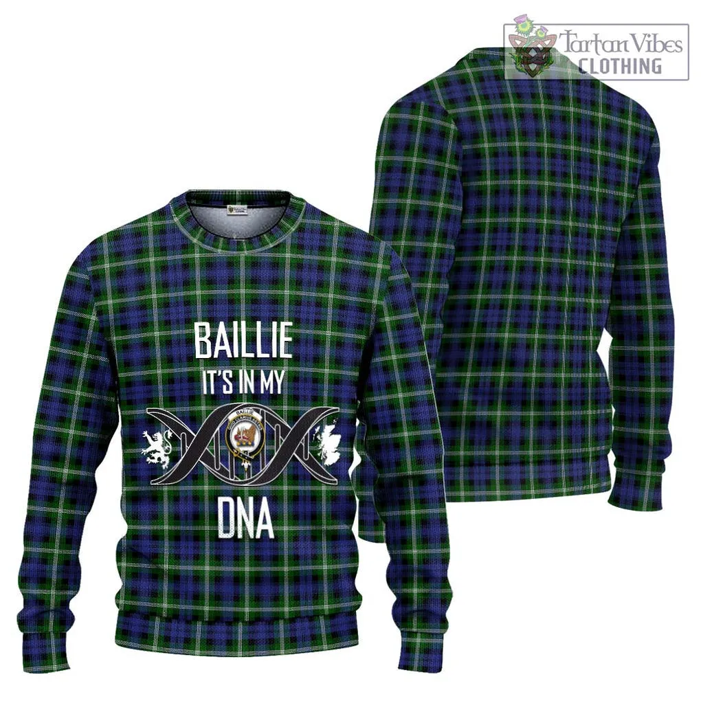 Baillie (Bailey) Tartan Ugly Sweater with Family Crest DNA In Me Style