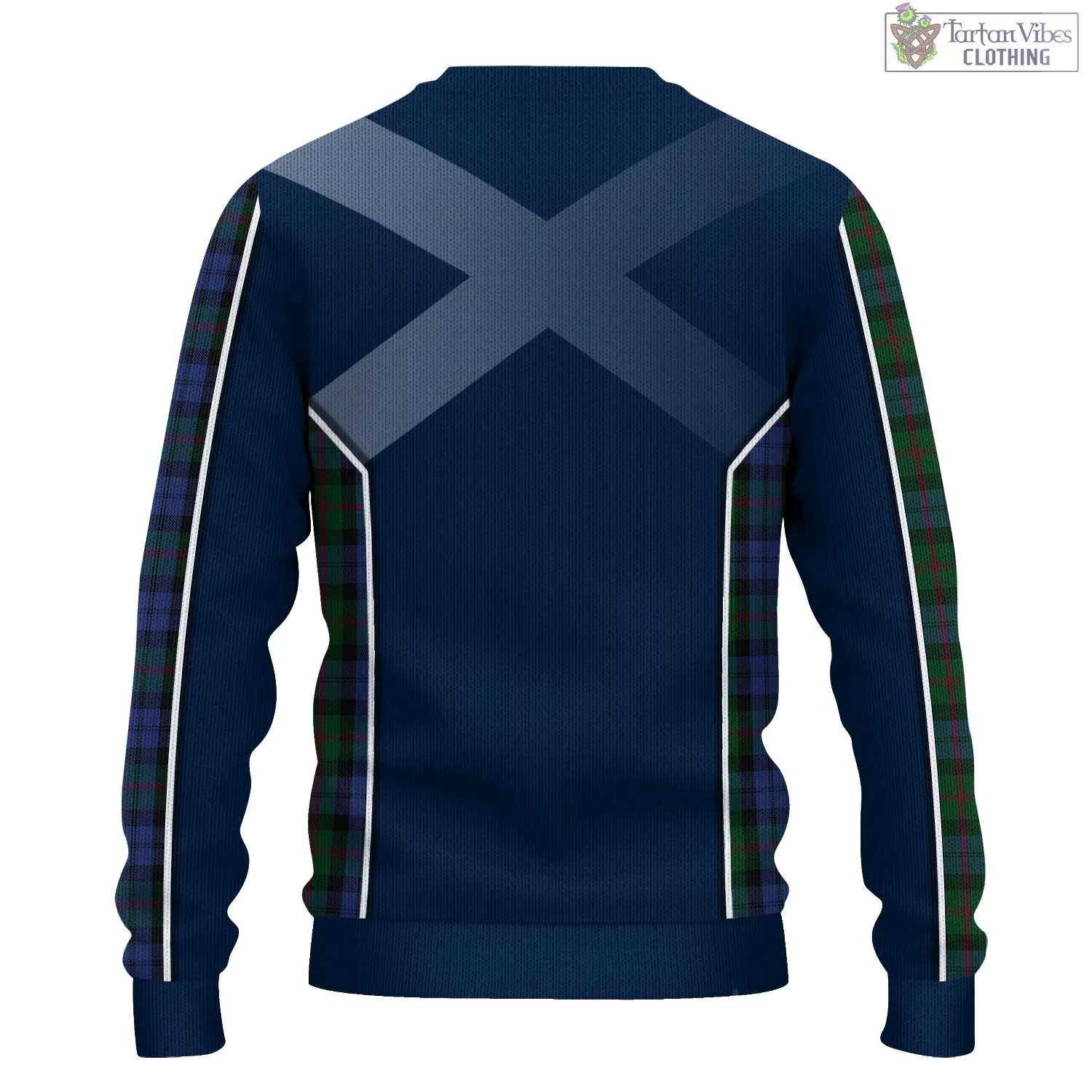 Baird Tartan Knitted Sweatshirt with Family Crest and Scottish Thistle Vibes Sport Style