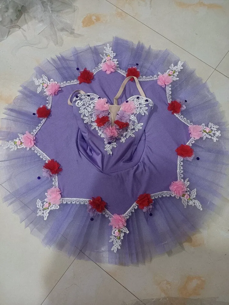 Ballet Tutu Fairy Professional Ballerina Dress For Girls Competition Clothes