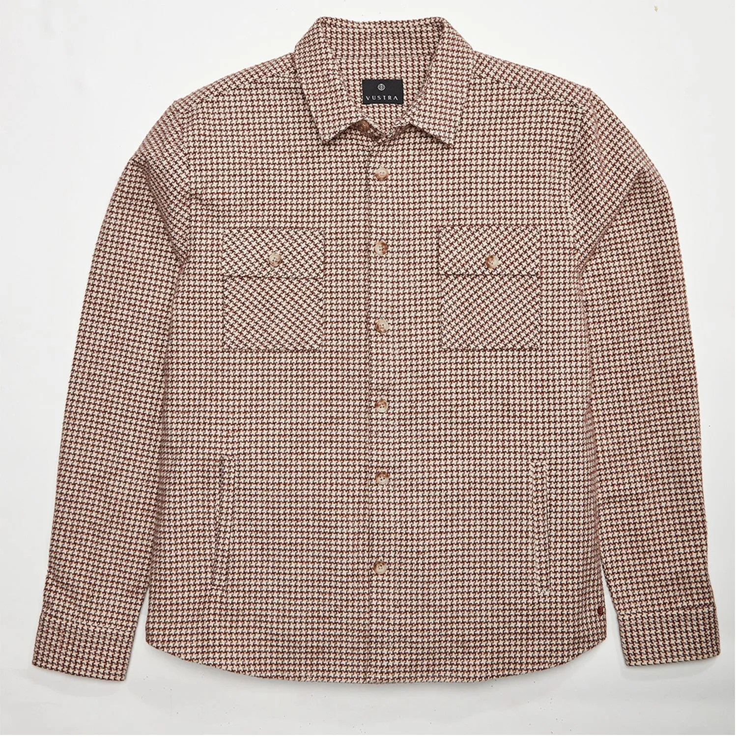 Beige Houndstooth Shacket