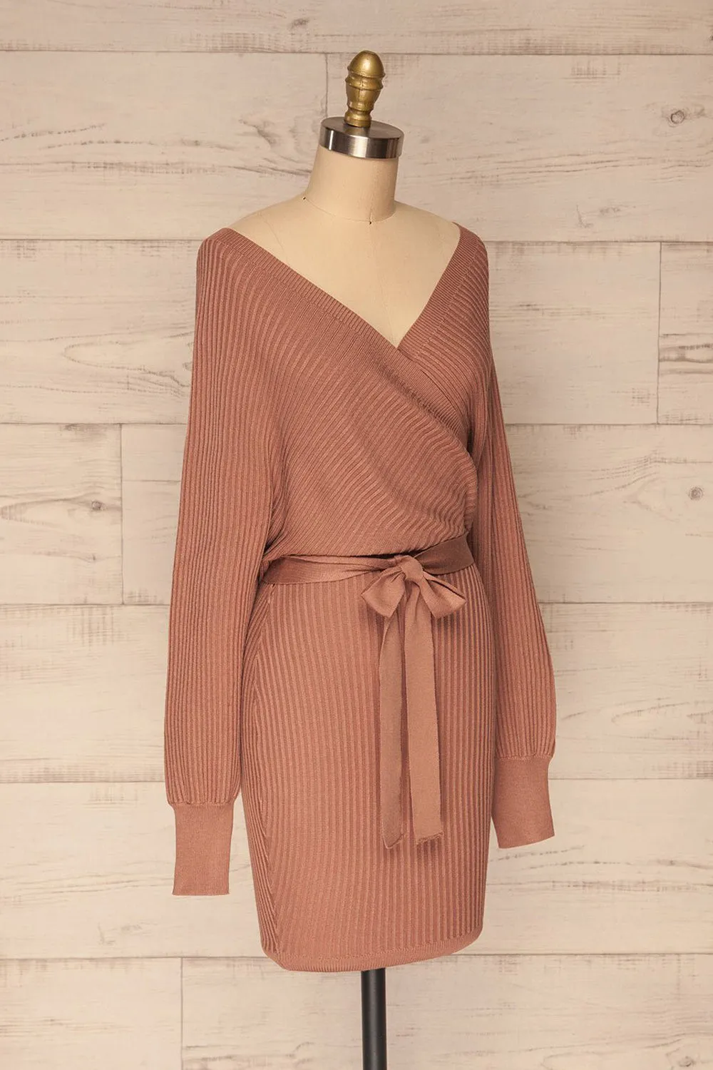 Bergame Mauve | Knitted Wrap Dress