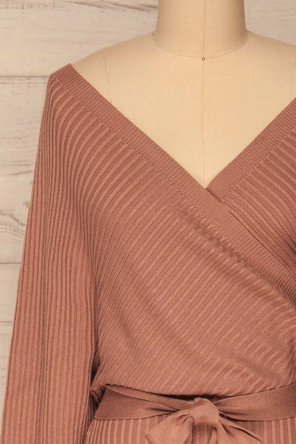 Bergame Mauve | Knitted Wrap Dress