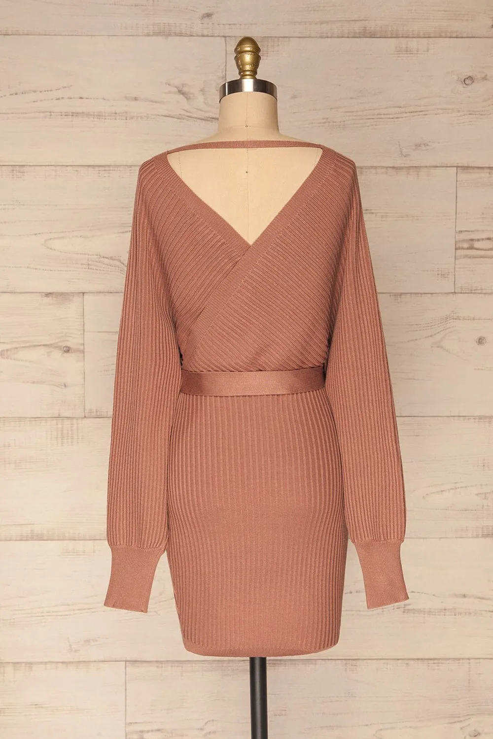 Bergame Mauve | Knitted Wrap Dress