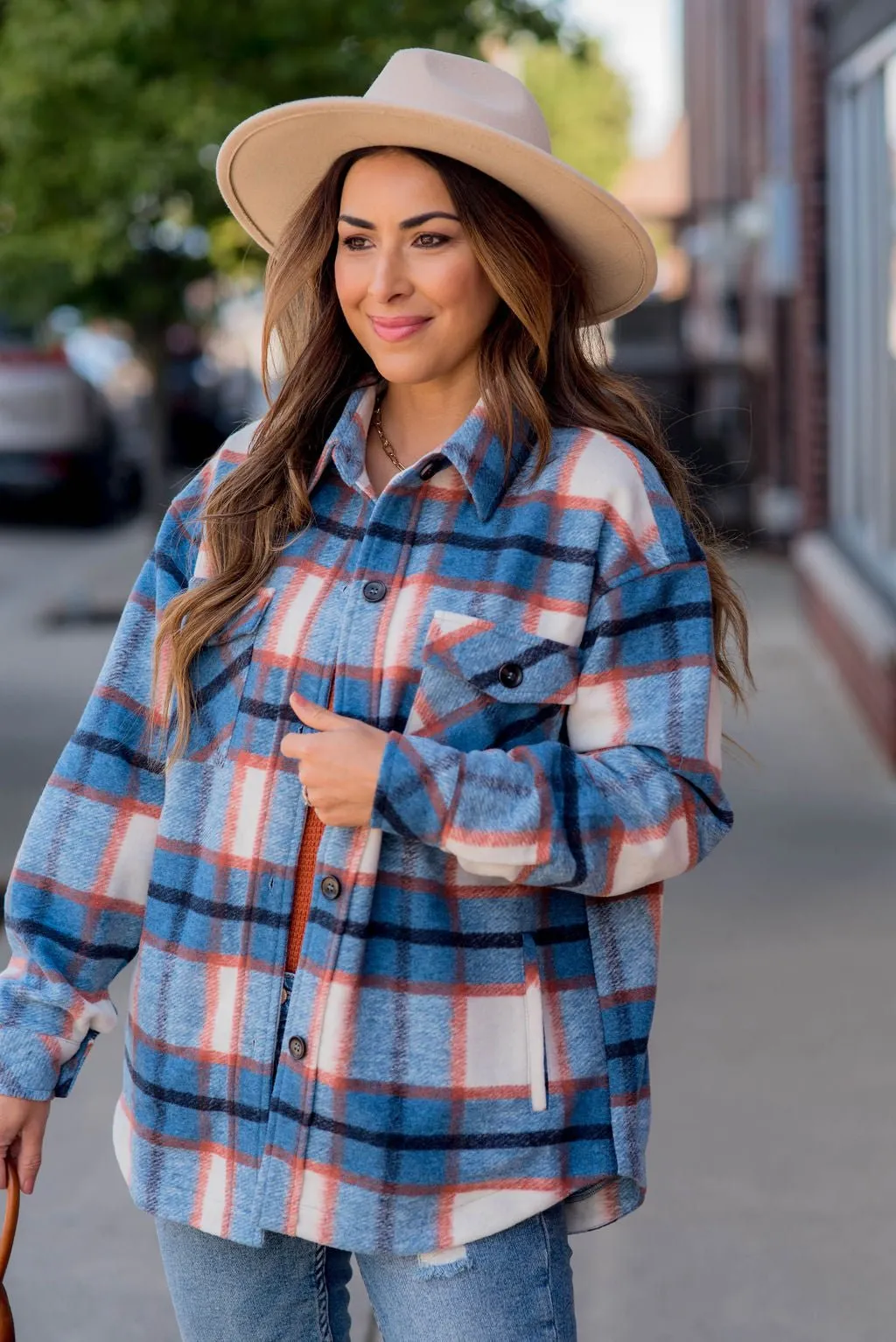 Blue Skies Plaid Shacket