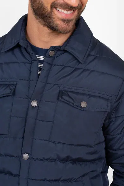 Brakeburn Mens Navy Quilted Shacket