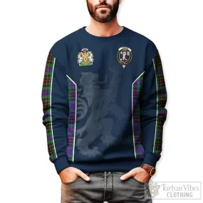 Brodie Hunting Modern Tartan Sweater with Family Crest and Lion Rampant Vibes Sport Style