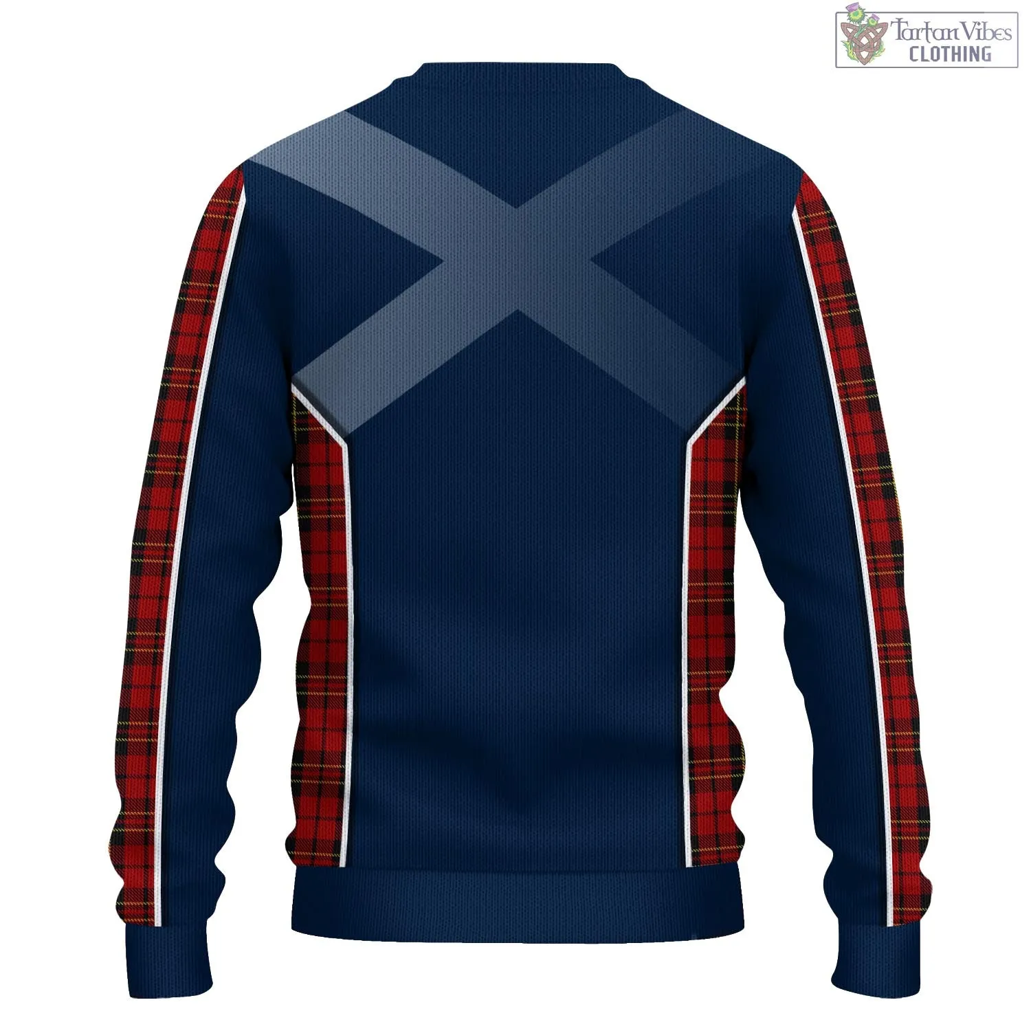 Brodie Tartan Knitted Sweatshirt with Family Crest and Scottish Thistle Vibes Sport Style