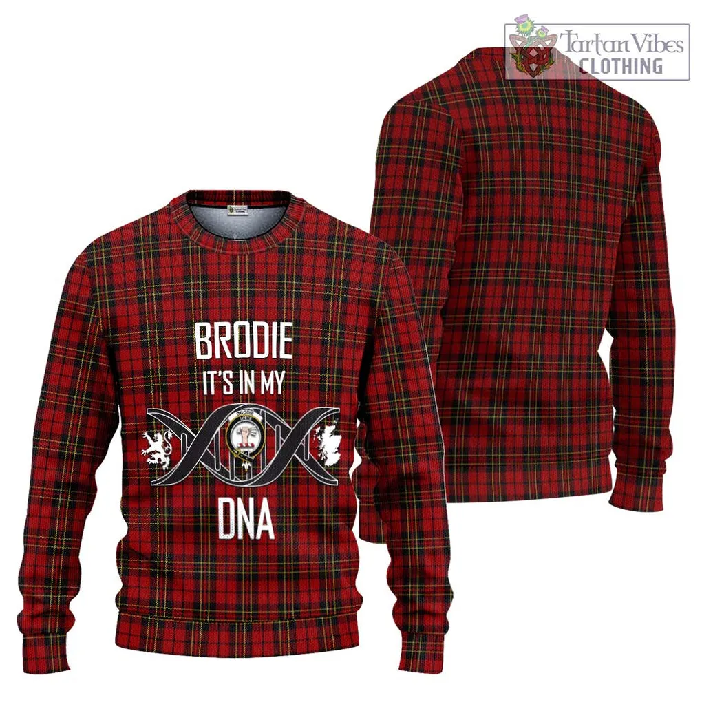 Brodie Tartan Ugly Sweater with Family Crest DNA In Me Style