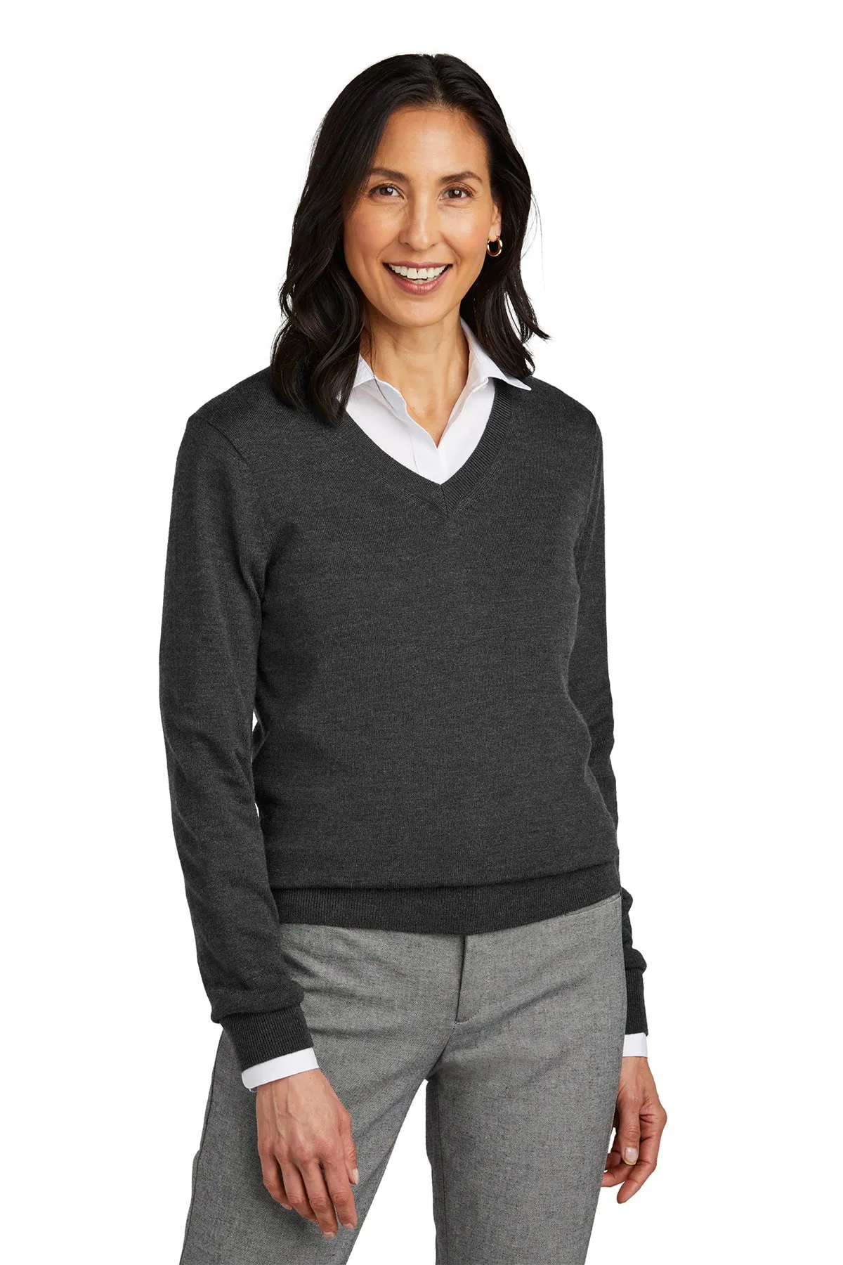 Brooks Brothers ® Women’s Washable Merino V-Neck Sweater-BB18411