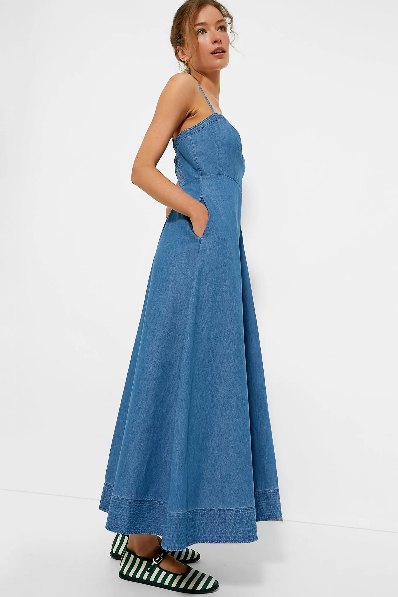 Chambray Rhea Maxi Dress