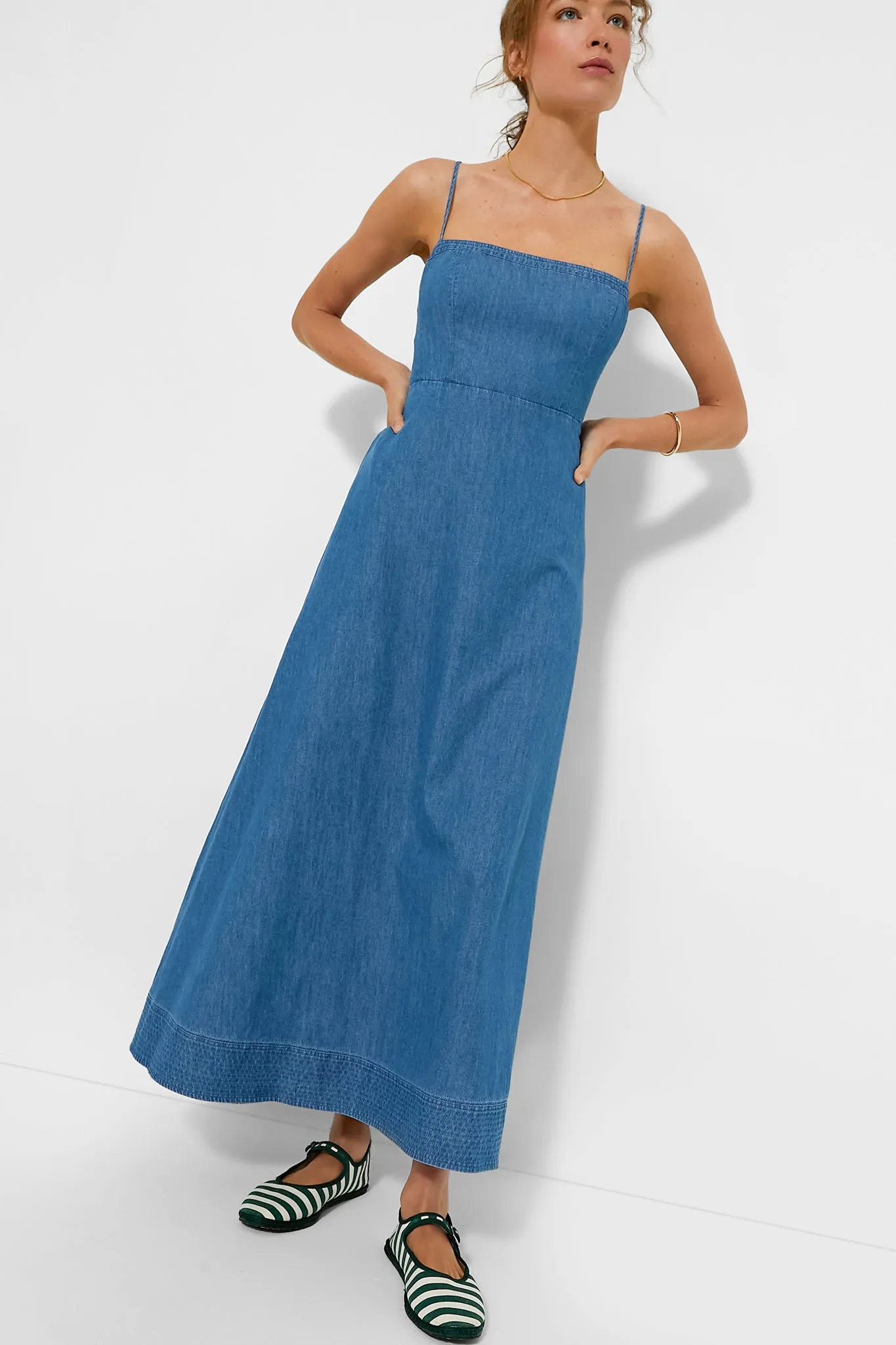 Chambray Rhea Maxi Dress