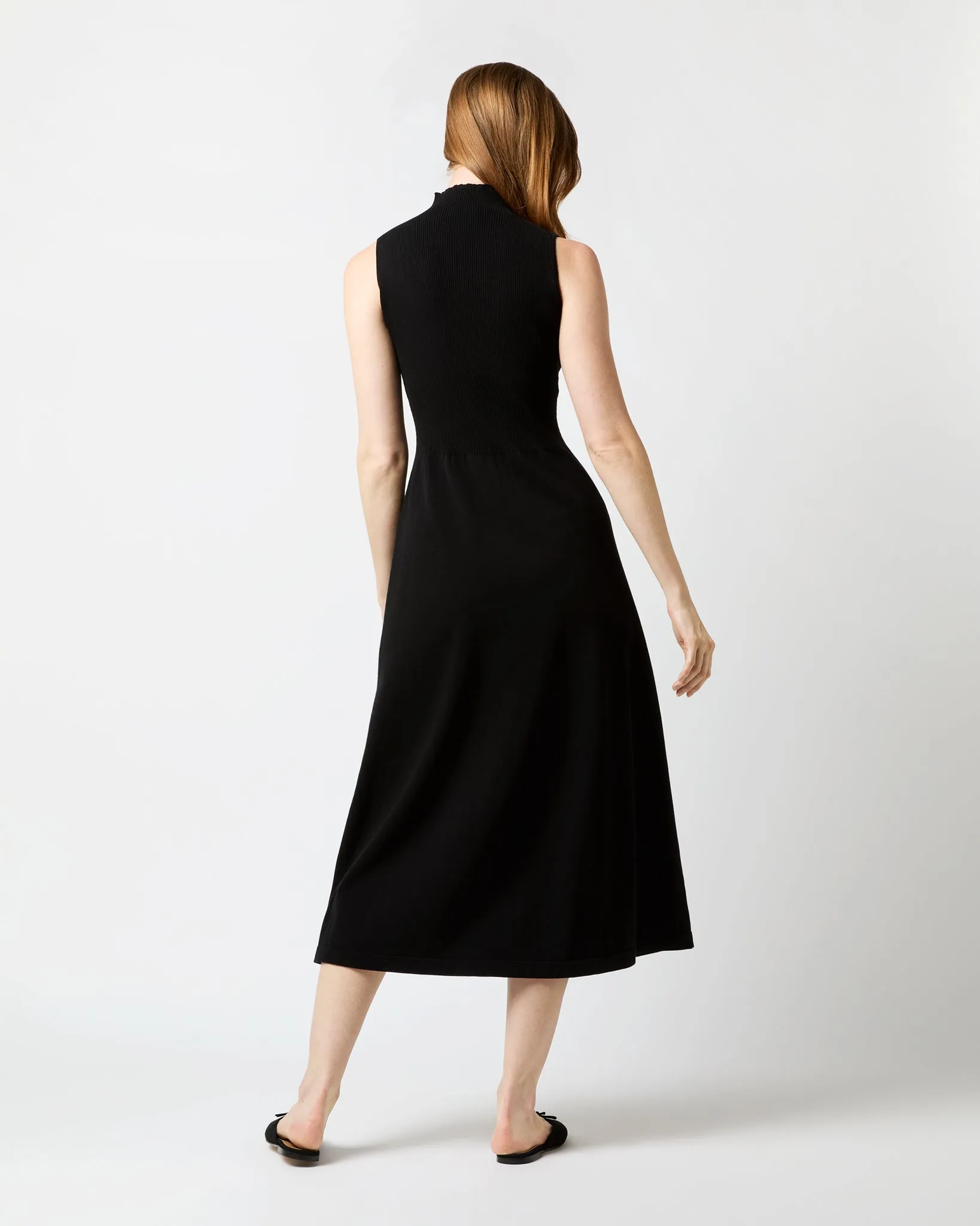 Charlotte Dress in Black Ice Cotton