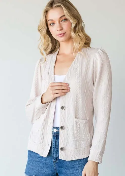 Classy Casual Button Down Cardigan - Clearance Final Sale