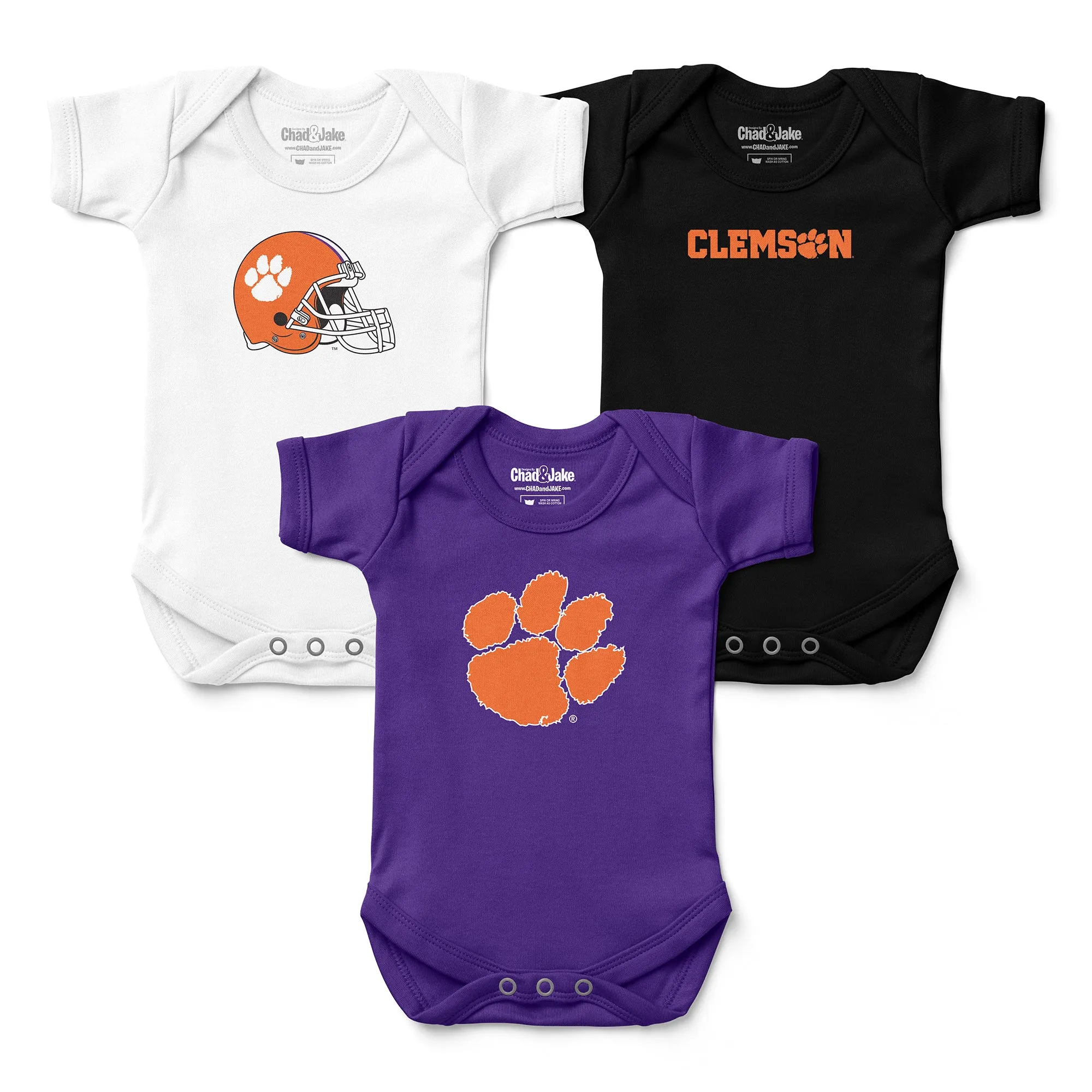 Clemson Tigers 3-Pack Bodysuit