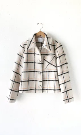 Cream Plaid Diona Plaid Shacket