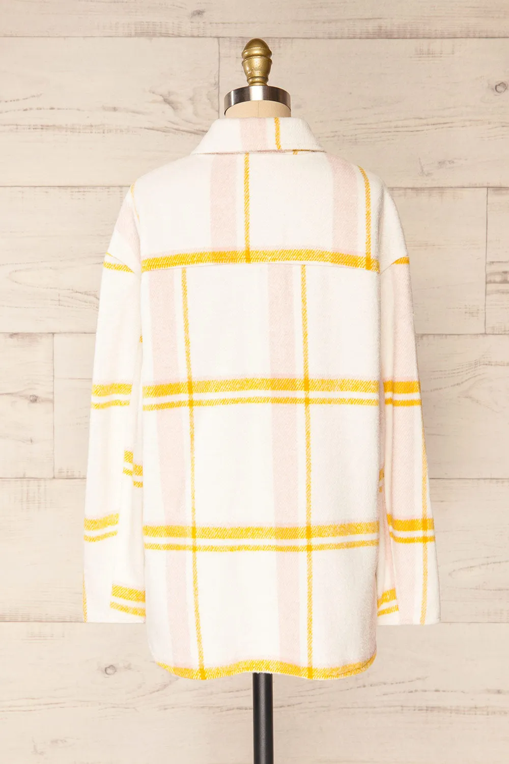 Crocci Mustard | Plaid Shacket w/ Front Pockets