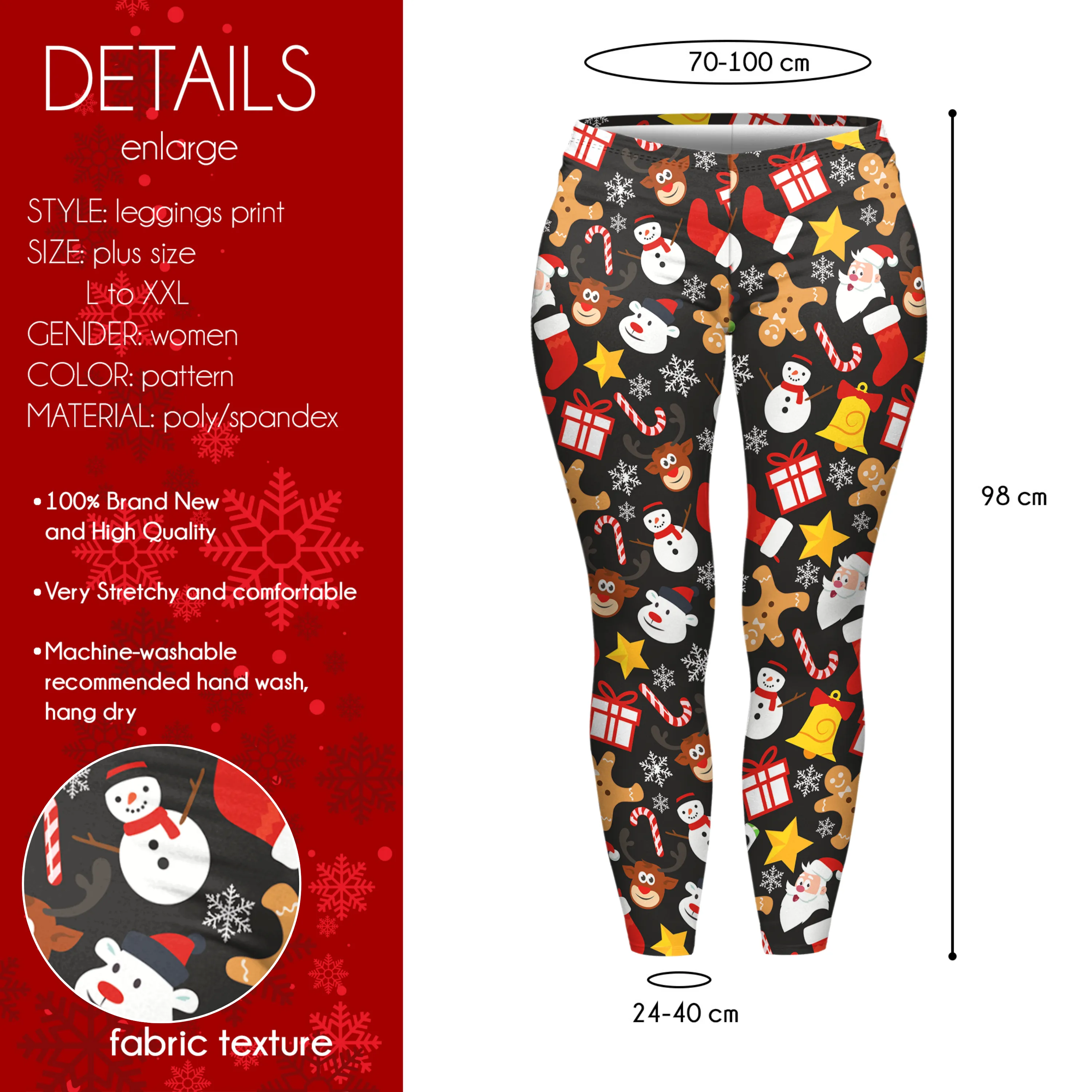 Curve Leggings (14-18 UK Size) - Christmas Things