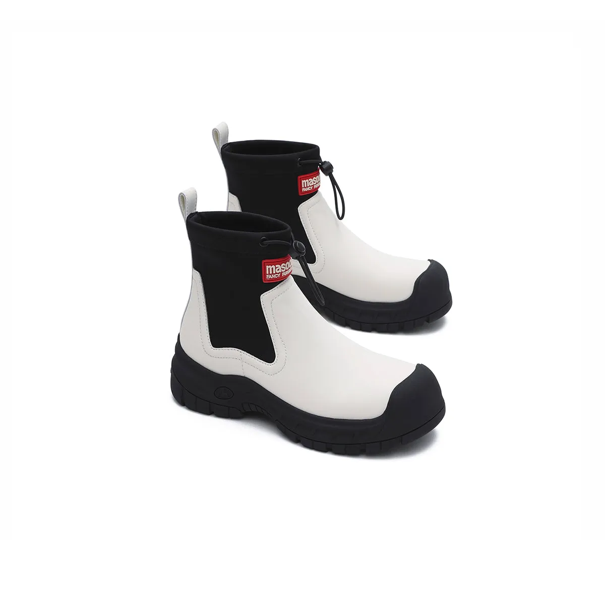 Cute Chunky Platform Chelsea Ankle Boots in British Style