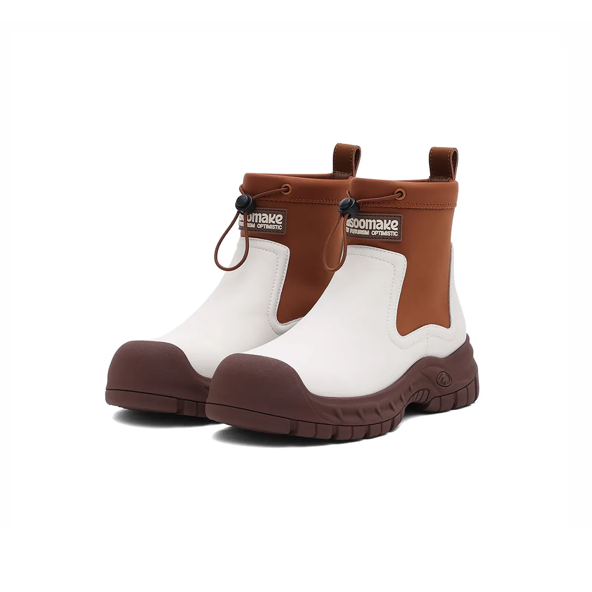 Cute Chunky Platform Chelsea Ankle Boots in British Style