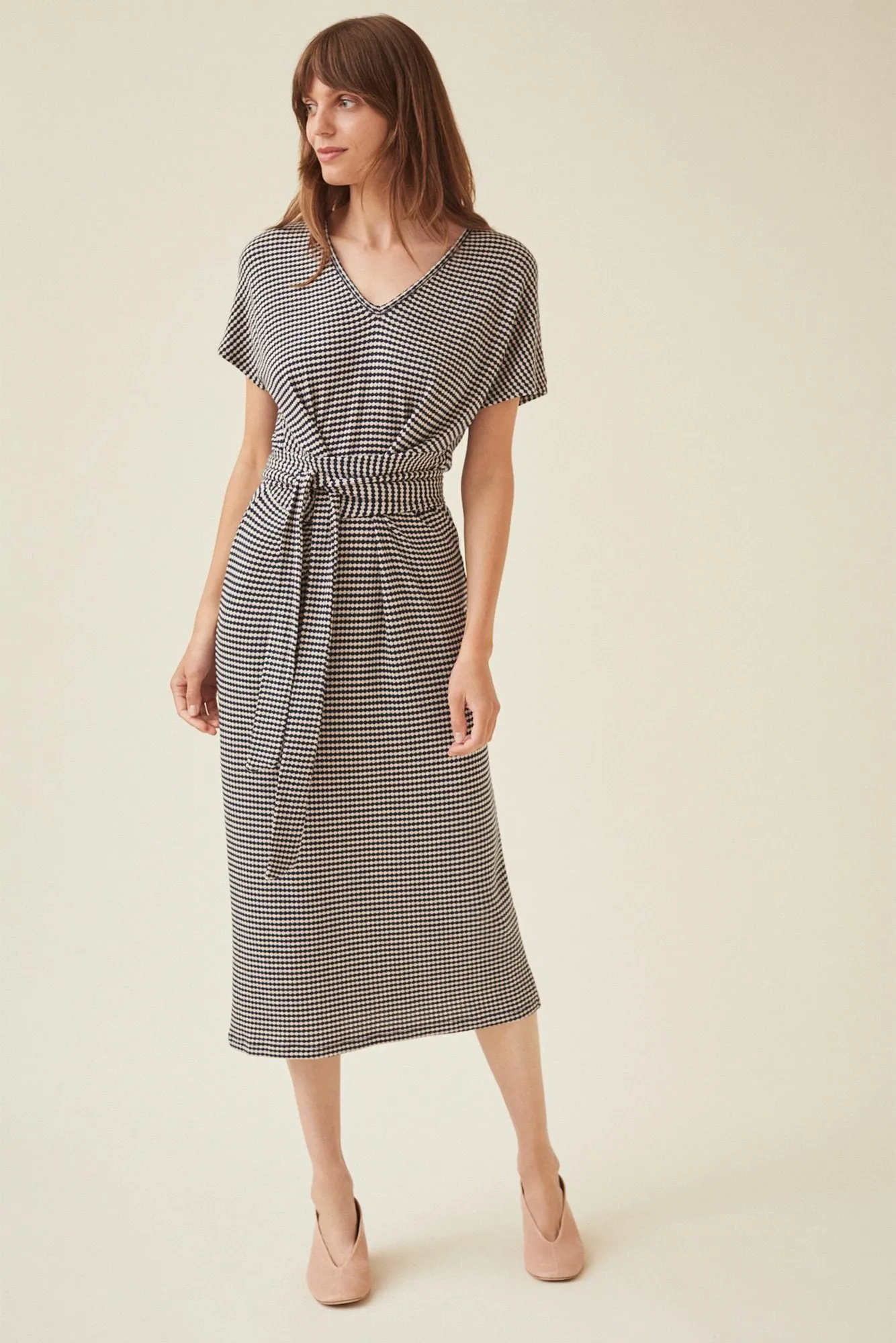 Darcy Scallop Knit Midi Dress