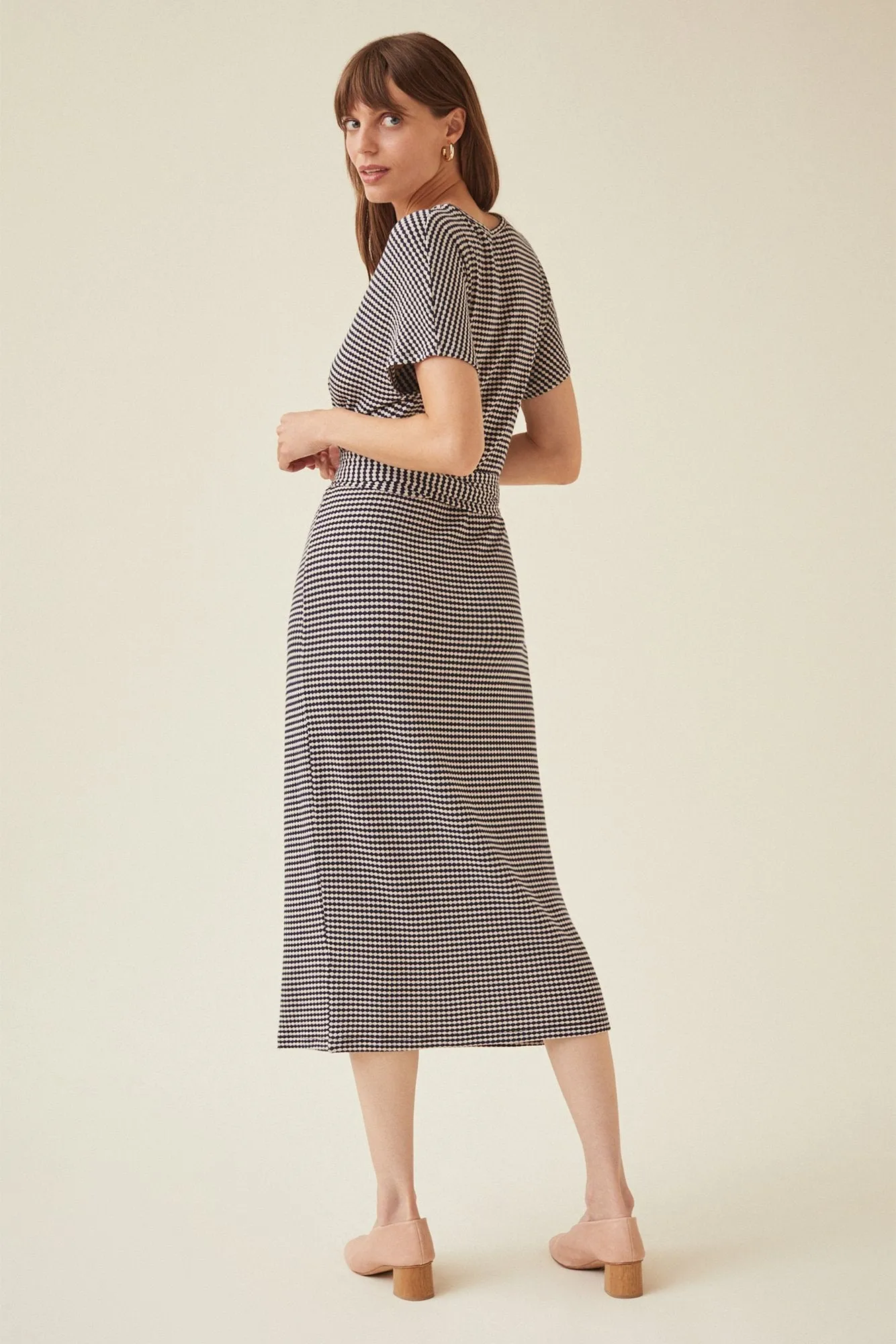 Darcy Scallop Knit Midi Dress