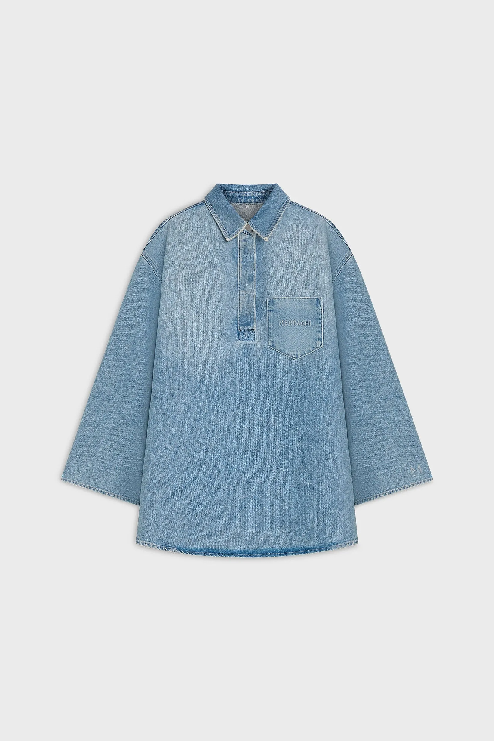 Denim Shirt | Washed Silver Blue