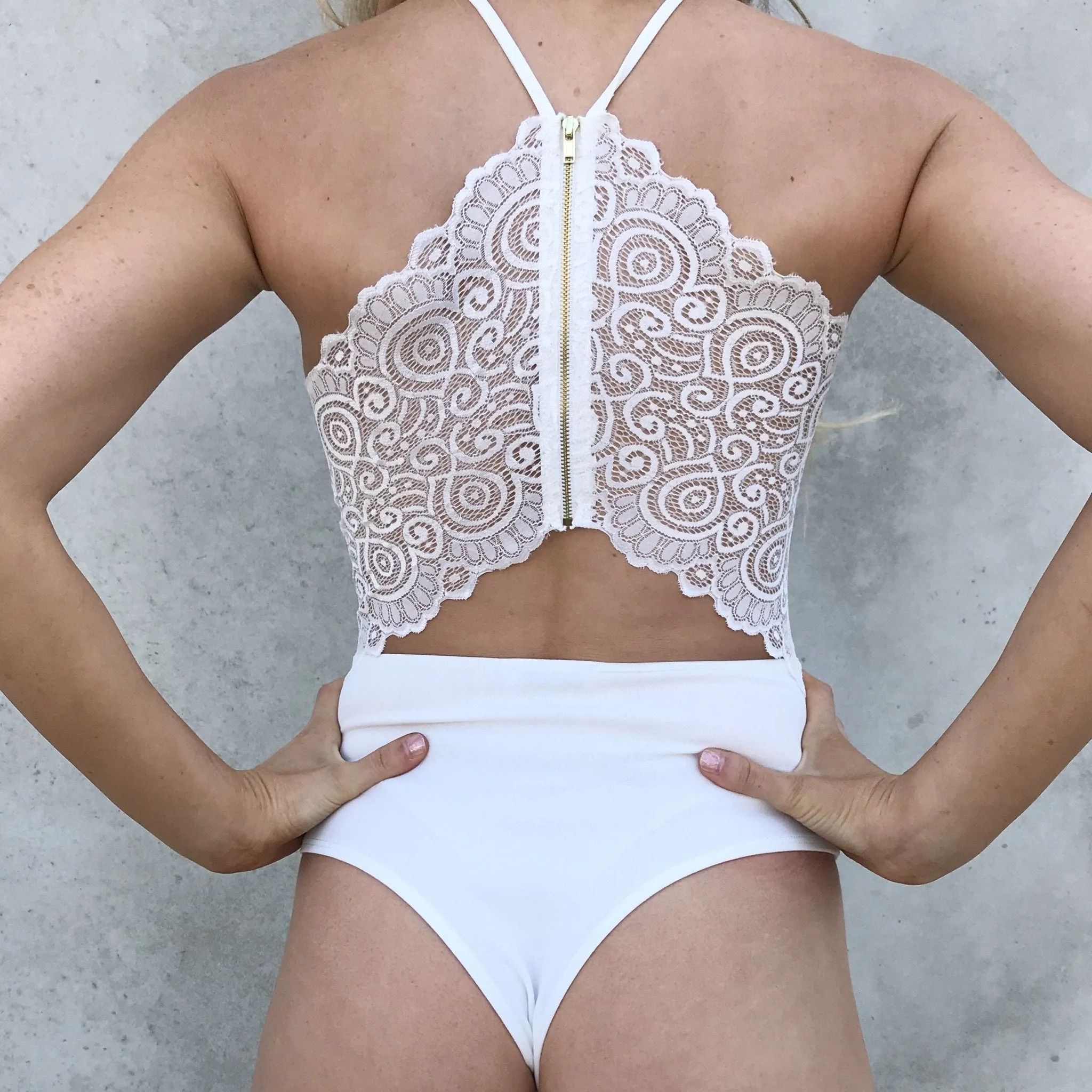 Dreaming of Lace Bodysuit in White