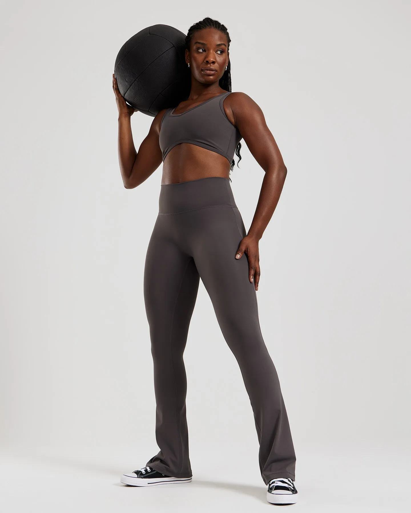 Essential Mini Flared Leggings | Graphite