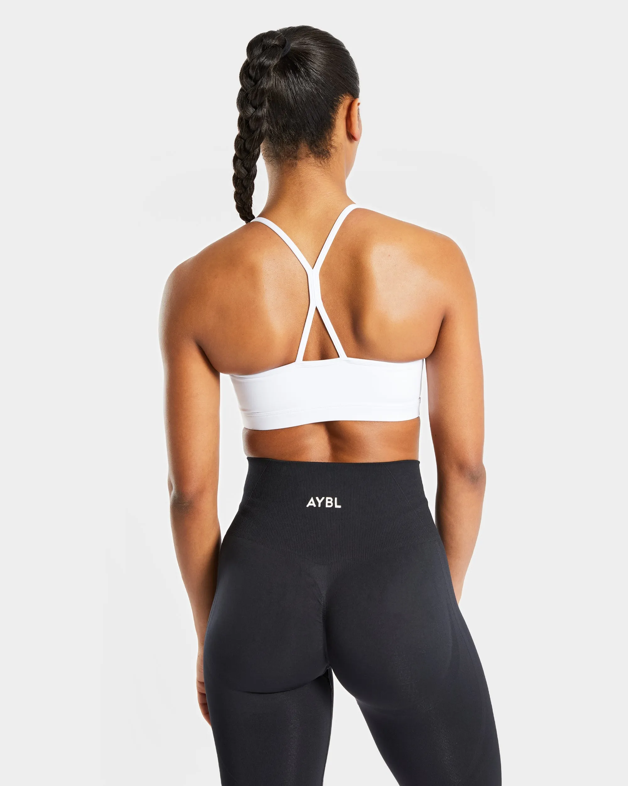 Essential Ruched Sports Bra - White