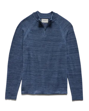 FLOYDALE MARLED RAGLAN 1/4-ZIP SWEATER