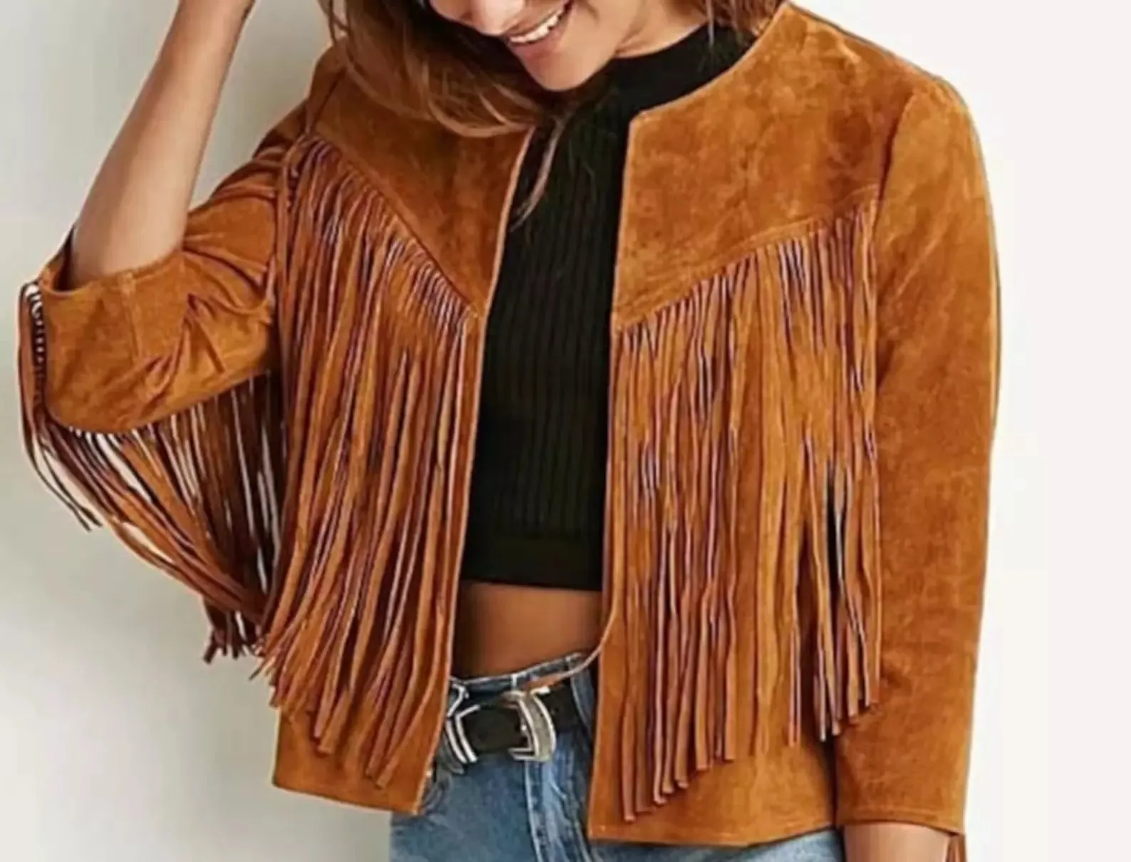 Fringe Suede Women's Jacket Western