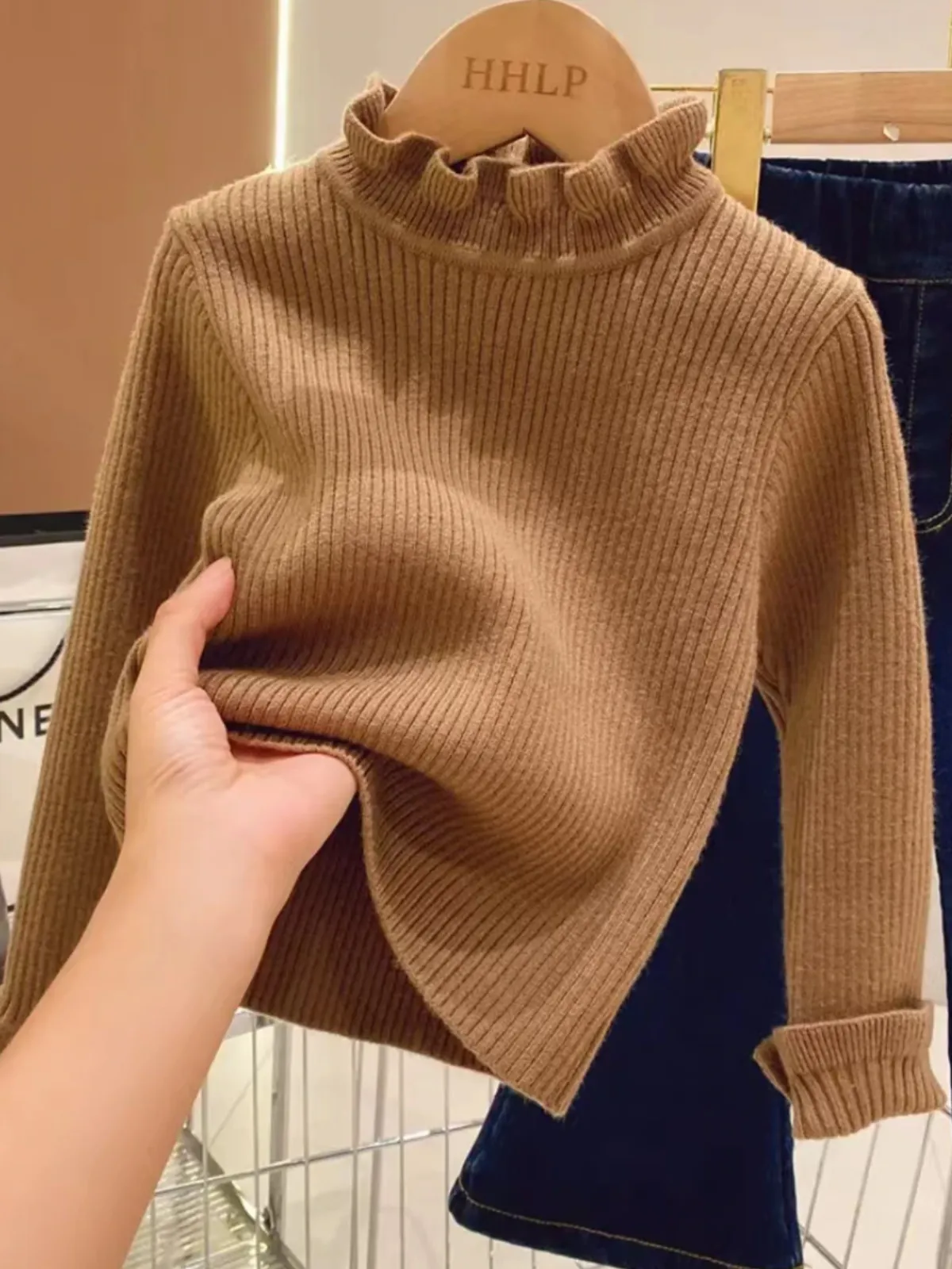 Full Of Charm Ruffle Neck Sweater